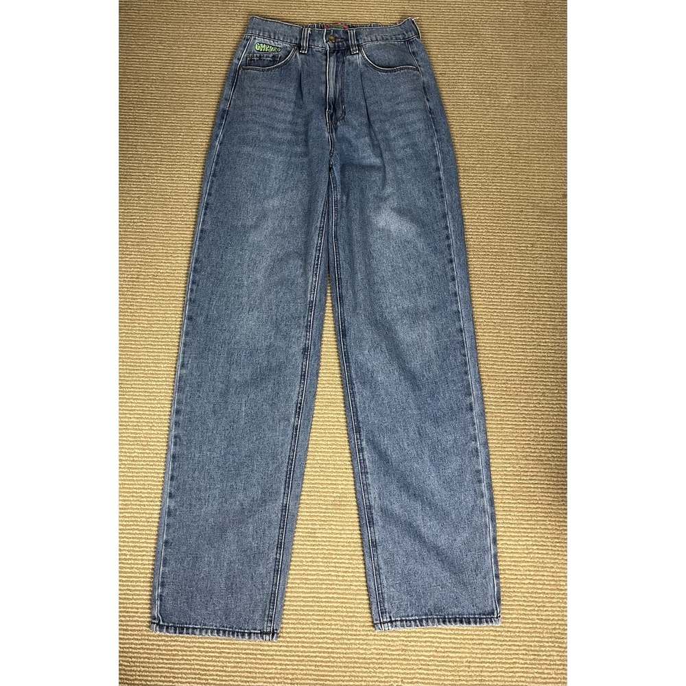 Empyre Tori Blue Denim Pants High Waisted Straight Leg Size S Cotton